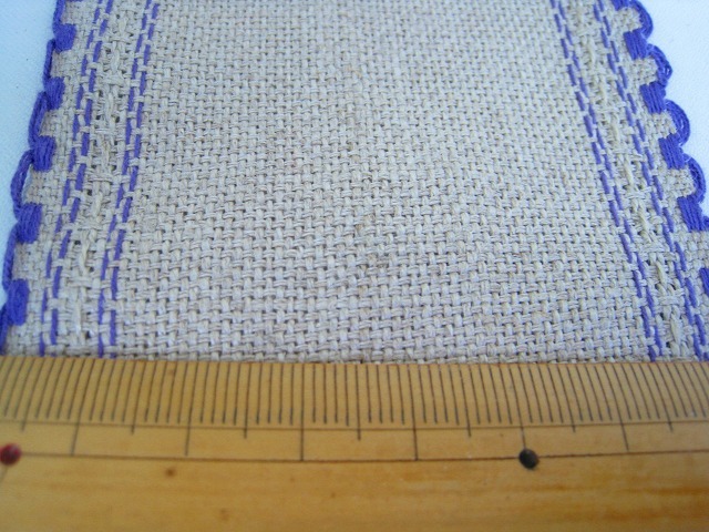 .... ткань ширина 8 см linen частота край украшение лиловый лен ткань Cross стежок 