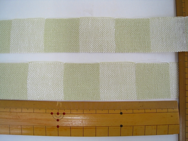 リネンバンド 幅３センチ リネンテープ 刺繍用布 クロスステッチ グリーン_画像5