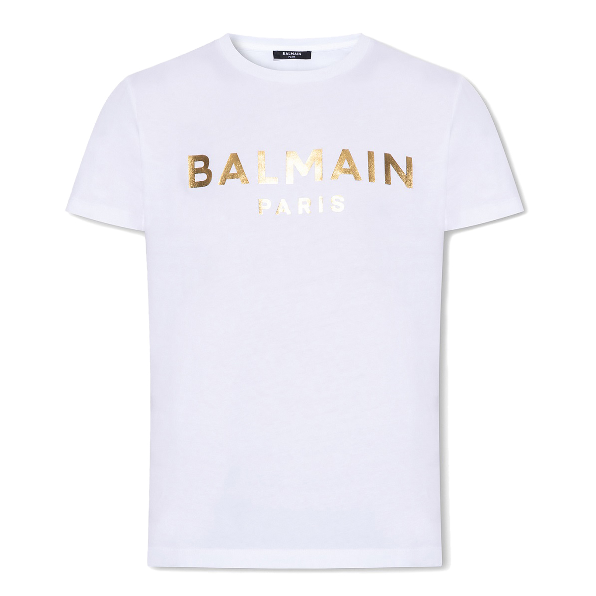 送料無料 21 BALMAIN バルマン AH1EF000 BB29 GAD ホワイト Tシャツ ロゴ 半袖 size M_画像5