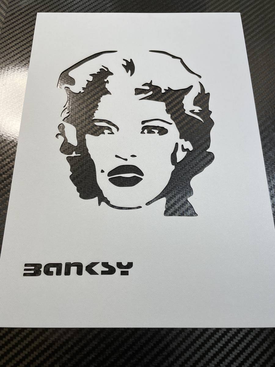  Bank si-[047][ Kate * Moss ][A4 thickness paper ] stencil seat oma-ju art BANKSY