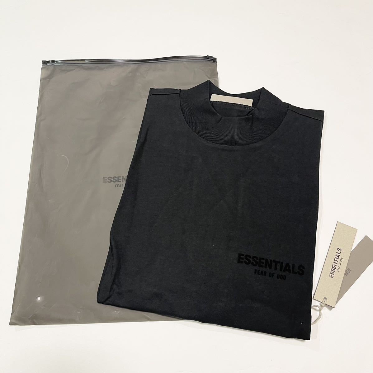 国内外の人気! 【XS】黒 Essentials ロンT Stretch Limo Tシャツ