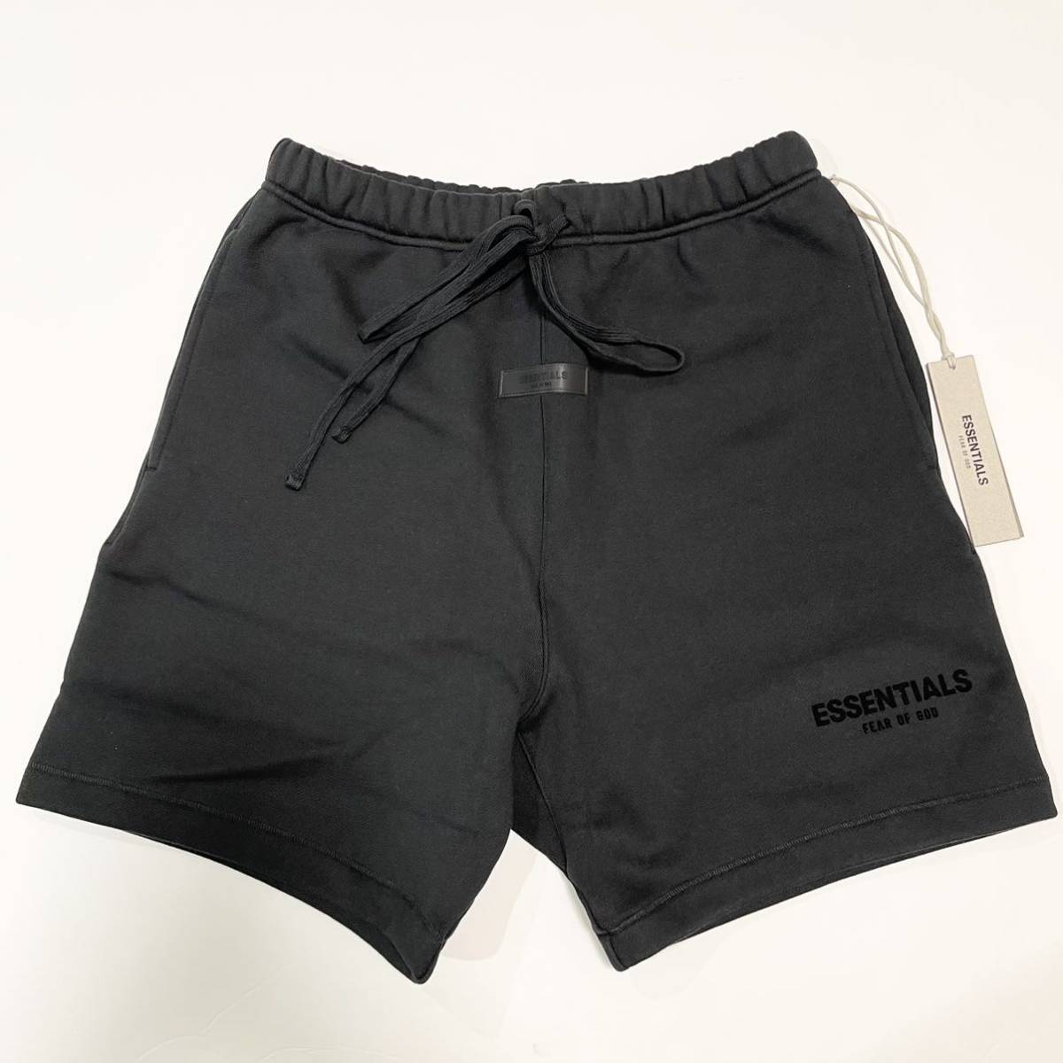 【S】黒 エッセンシャルズ Sweat Short Stretch Limo ストレッチリモ ブラック ハーフパンツ ハーパン Fear Of God フィアオブゴッド_画像6