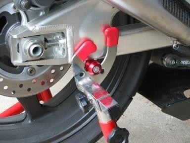 Aprilia アプリリア RSV ミレ MILLE S/R RSV4 R 汎用 レーシングスタンド フックボルト スイングアーム スライダー ボス M6 6mm 対応 黒_画像7