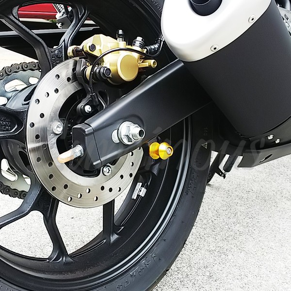 Aprilia アプリリア RSV ミレ MILLE S/R RSV4 R 汎用 レーシングスタンド フックボルト スイングアーム スライダー ボス M6 6mm 対応 黒_画像6