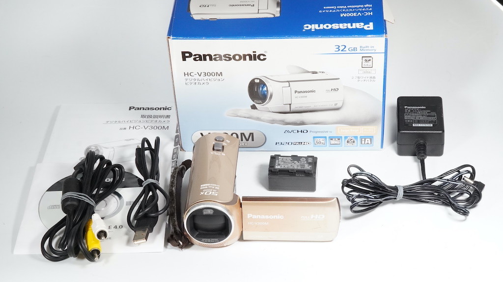 好きに Panasonic パナソニック 元箱1週間保証/9148 ゴールド HC-V300M