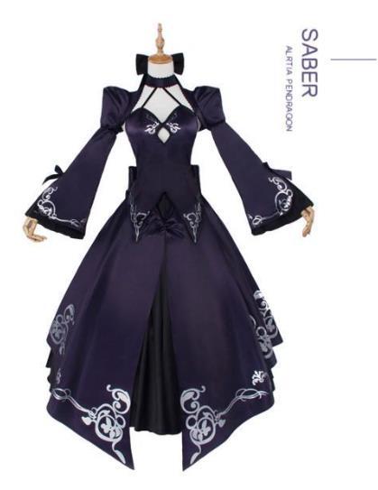 Fate/Grand Order FGO セイバーオルタ ドレス ワンピース saber コスプレ衣装+ウィッグ +靴（武器 別売り)