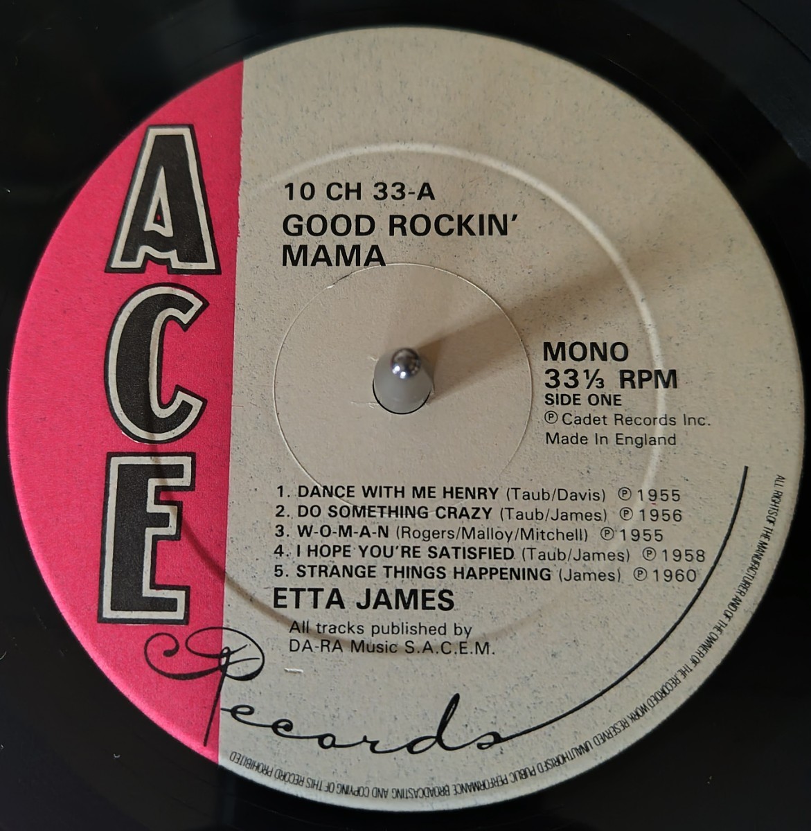 Etta James Good Rockin' Mama 25センチ アナログ盤 英国盤 モノラル Ace Recordsの画像3