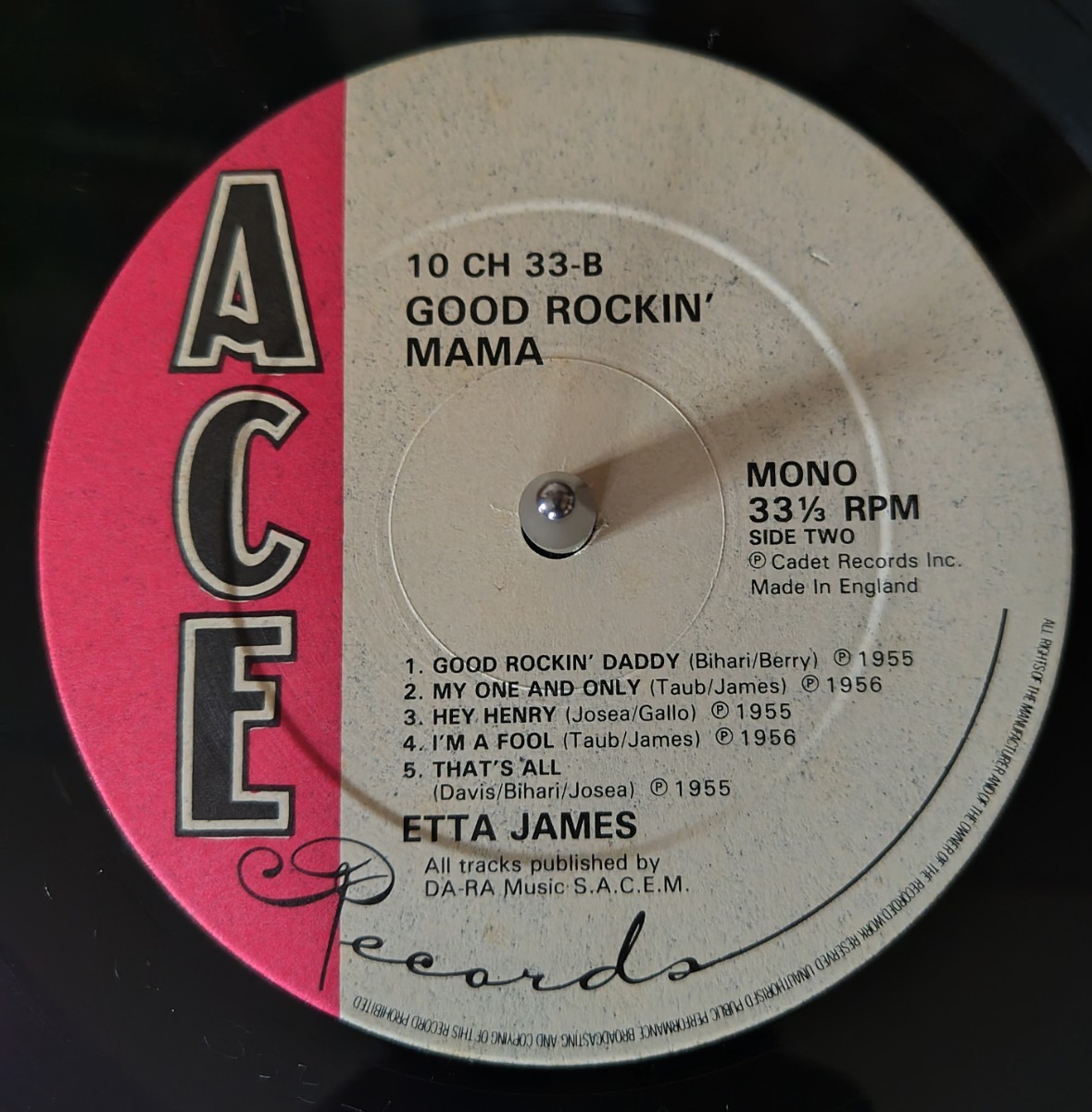 Etta James Good Rockin' Mama 25センチ アナログ盤 英国盤 モノラル Ace Recordsの画像4