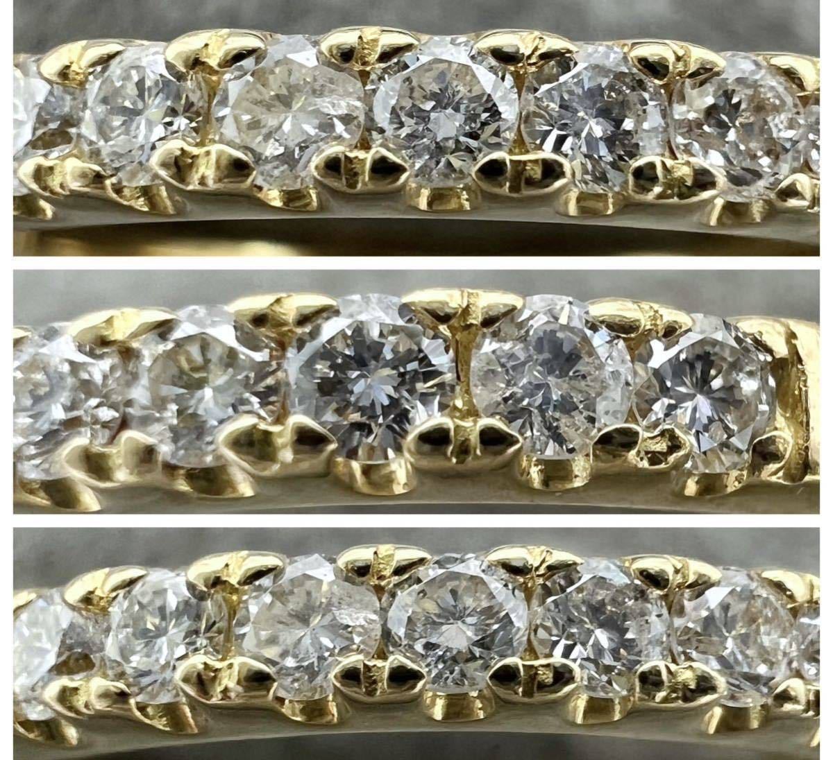 k18 天然 ダイヤモンド 0 28ct ダイヤ ハーフエタニティ リング|Yahoo