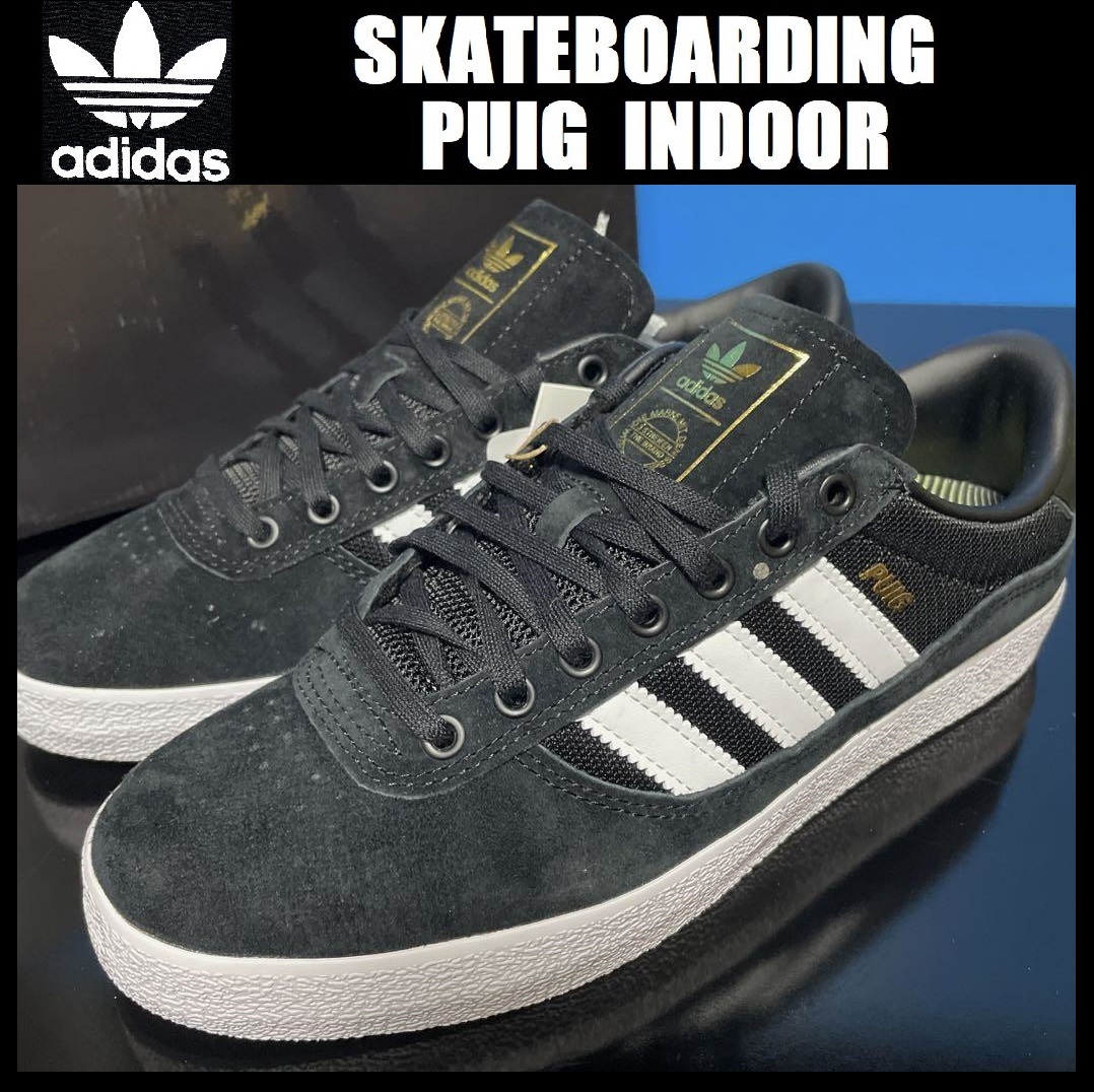 27.5cm★新品 ADIDAS SKATEBOARDING PUIG INDOOR アディダス スケートボーディング プイグ インドア スニーカー 黒 スケートボード GW5614の画像1