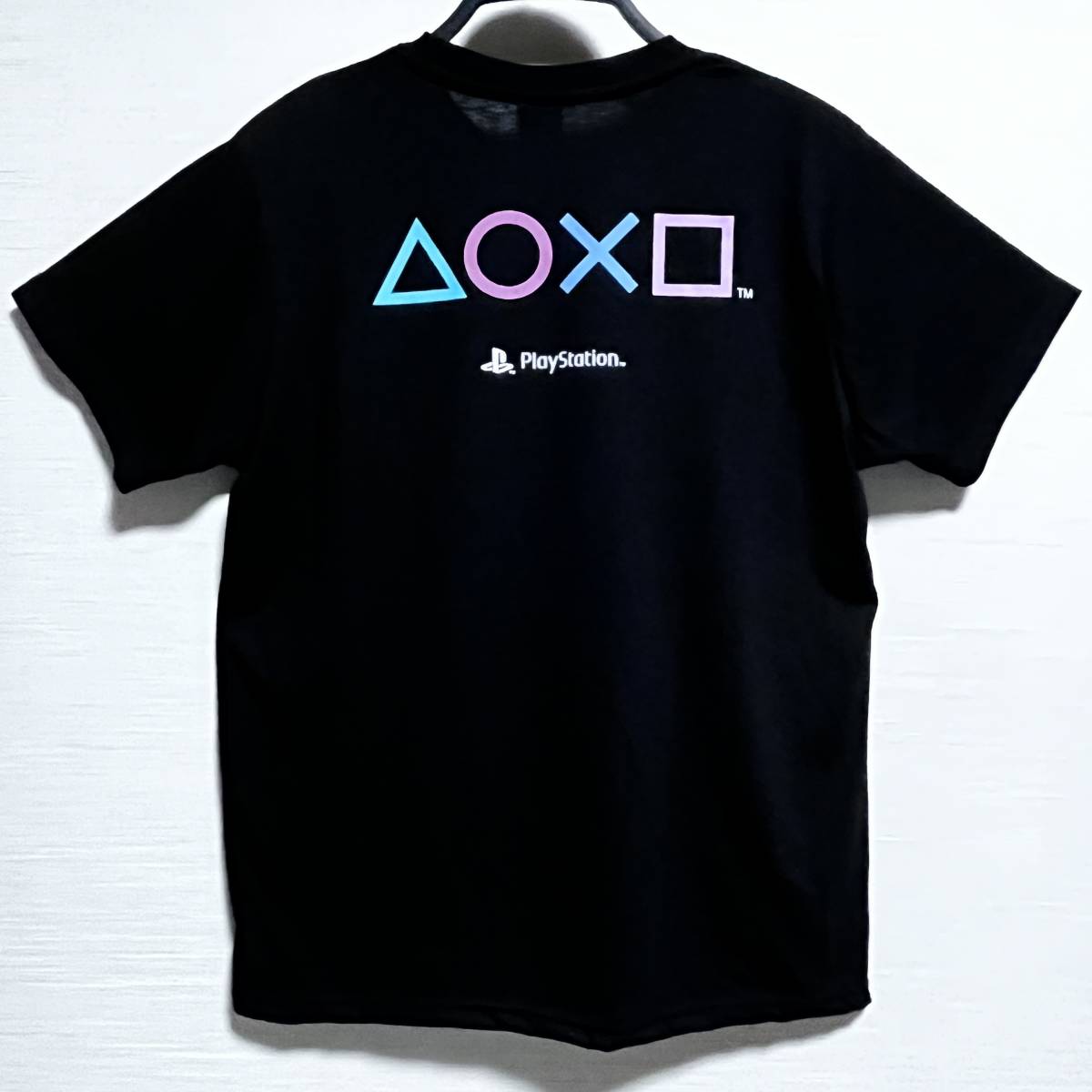 SONY(ソニー) PlayStation(プレイステーション) - MEN ロゴ Tシャツ 黒色 Mサイズ プレステ ファミリーマーク (タグ付き 新品 未使用品)_画像5