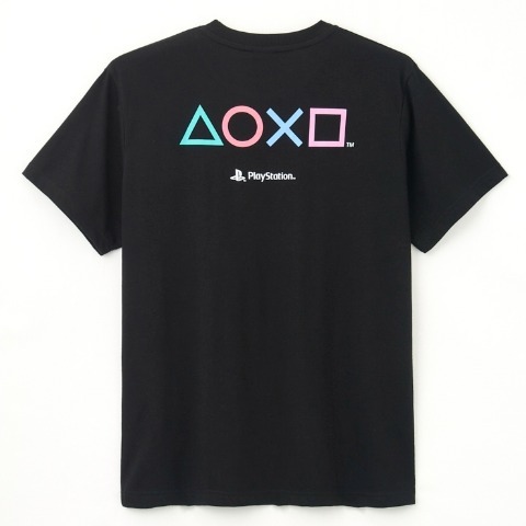 SONY(ソニー) PlayStation(プレイステーション) - MEN ロゴ Tシャツ 黒色 Mサイズ プレステ ファミリーマーク (タグ付き 新品 未使用品)_イメージ画像