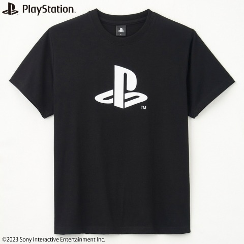 SONY(ソニー) PlayStation(プレイステーション) - MEN ロゴ Tシャツ 黒色 Mサイズ プレステ ファミリーマーク (タグ付き 新品 未使用品)_イメージ画像