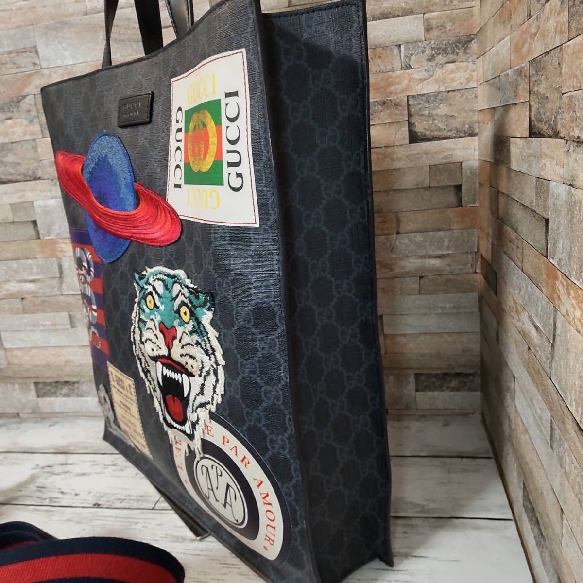 1円【ほぼ未使用! 現行品】GUCCI グッチ ビジネスバッグ トートバッグ