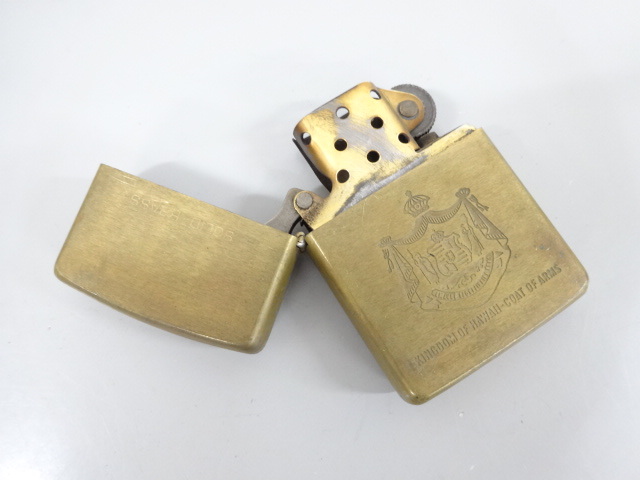 Zippo ジッポーライター SOLID BRASS Hawaii紋章 09 - タバコグッズ