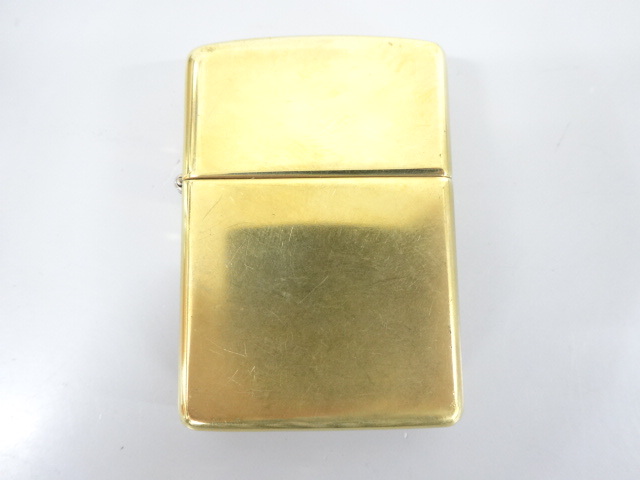 着火確認済み 2020年製 ZIPPO ジッポ Armor SOLID BRASS ソリッド ブラス GOLD ゴールド アーマー プレーン 金  オイル ライター 喫煙 USA