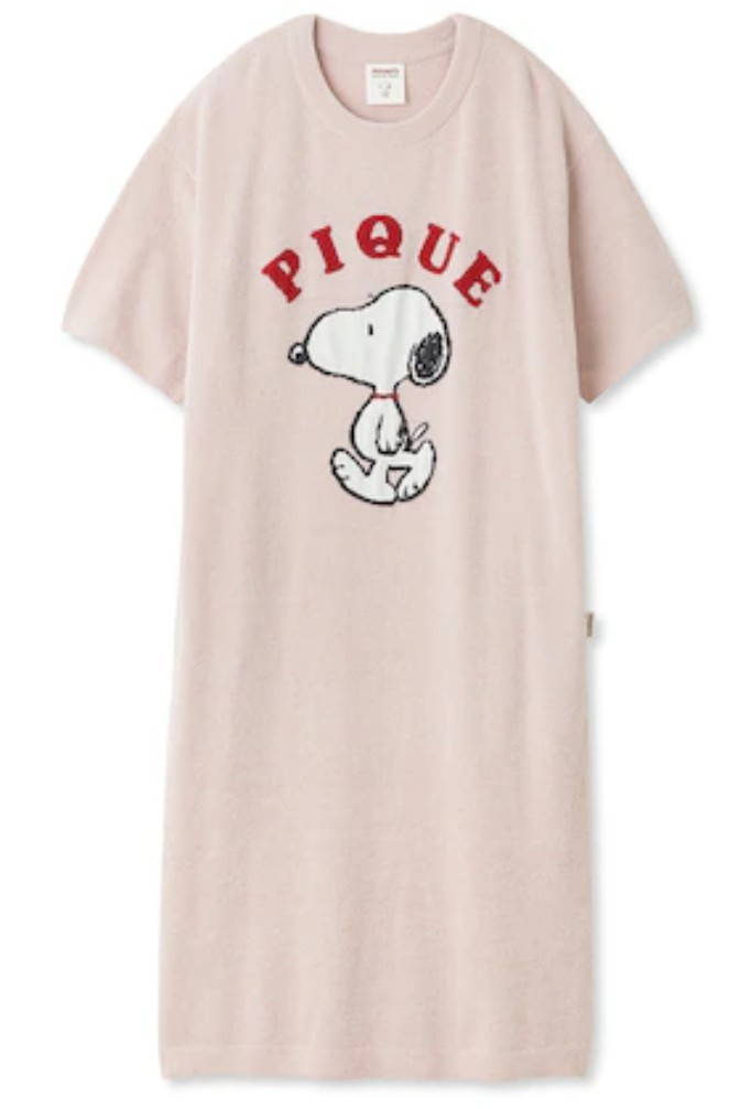 gelato pique　新品　PEANUTコラボジァガードワンピース　ピンク　ジェラピケ　SNOOPY　お値下げ_画像1