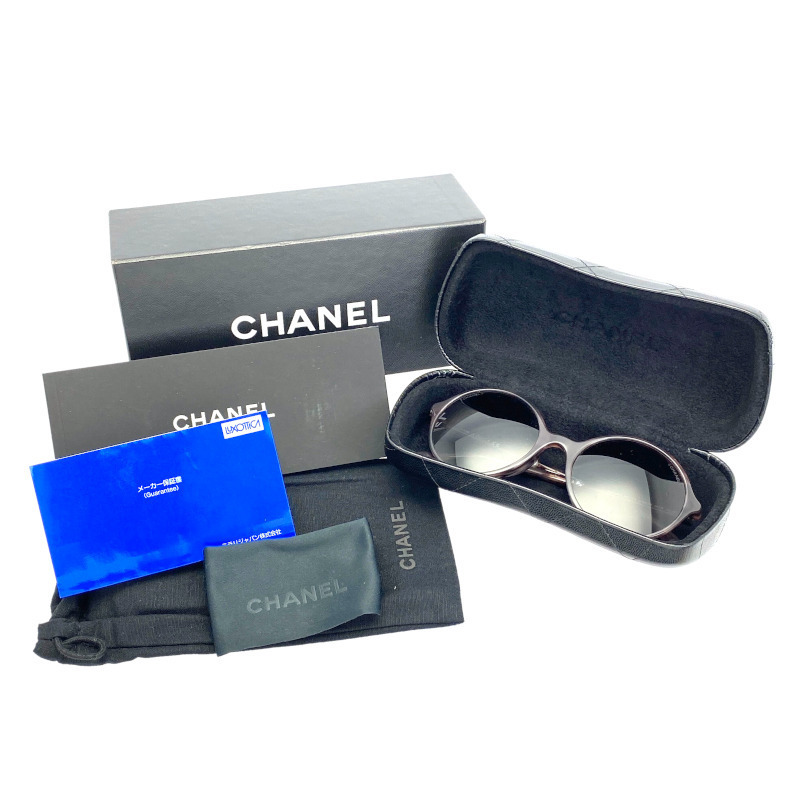 CHANEL Chanel lady's sunglasses purple series / blue group 53*19 140 5391-H-A c.1641/S6 used A[. shop pawnshop S0198]