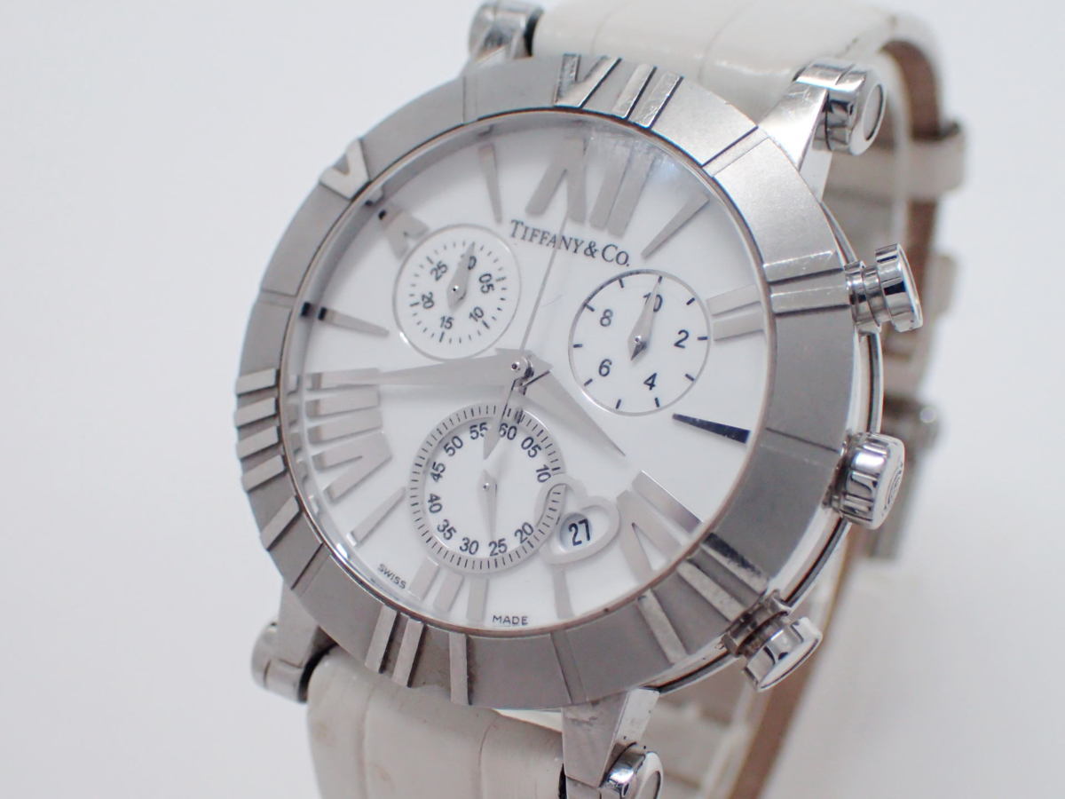 * Tiffany Atlas chronograph Z1301.32.11A20A71A man and woman use QZ*[102586]