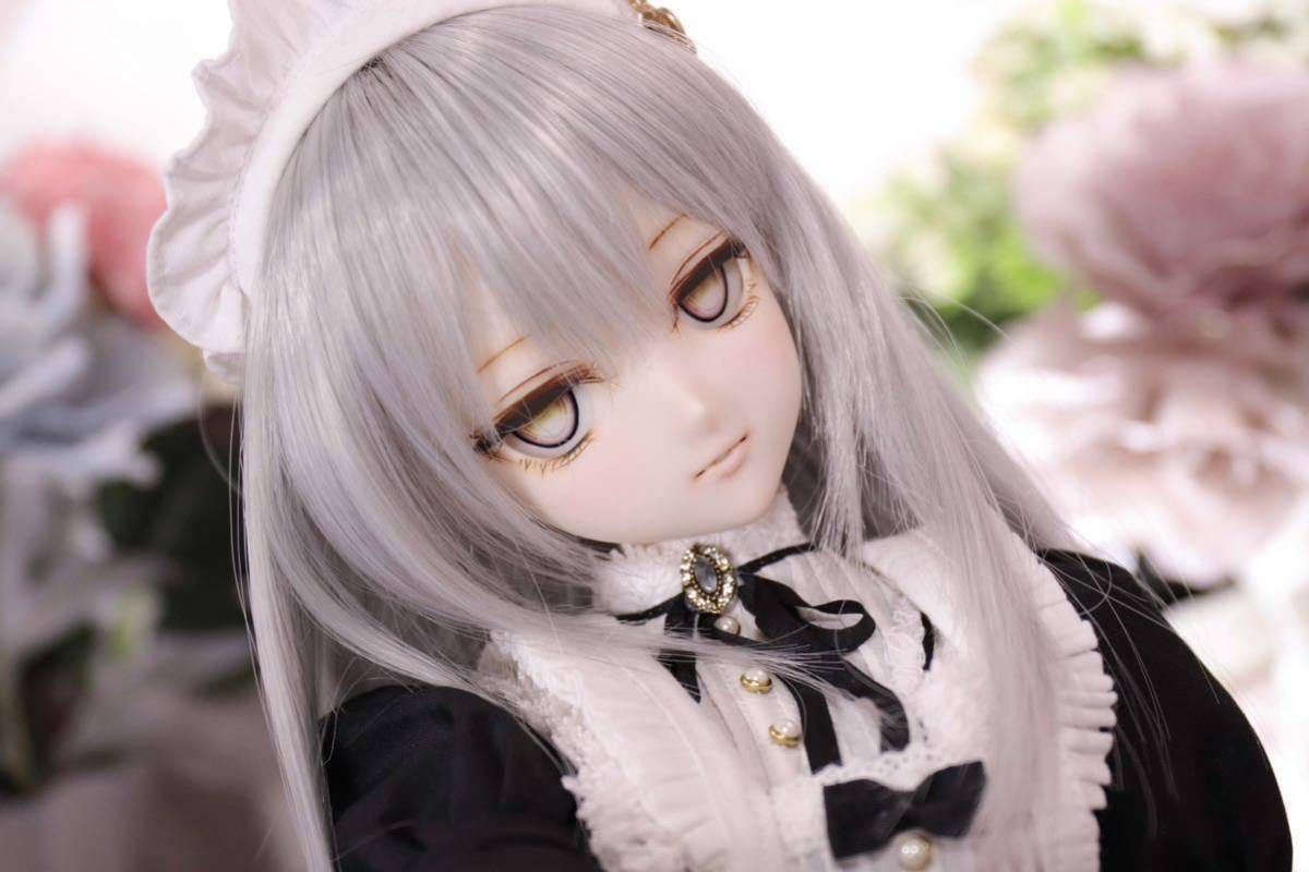 *dolly mellow* DDH-09(セミホワイト肌)カスタムヘッド＋碁石アイ【難あり】ドルフィードリーム _画像8