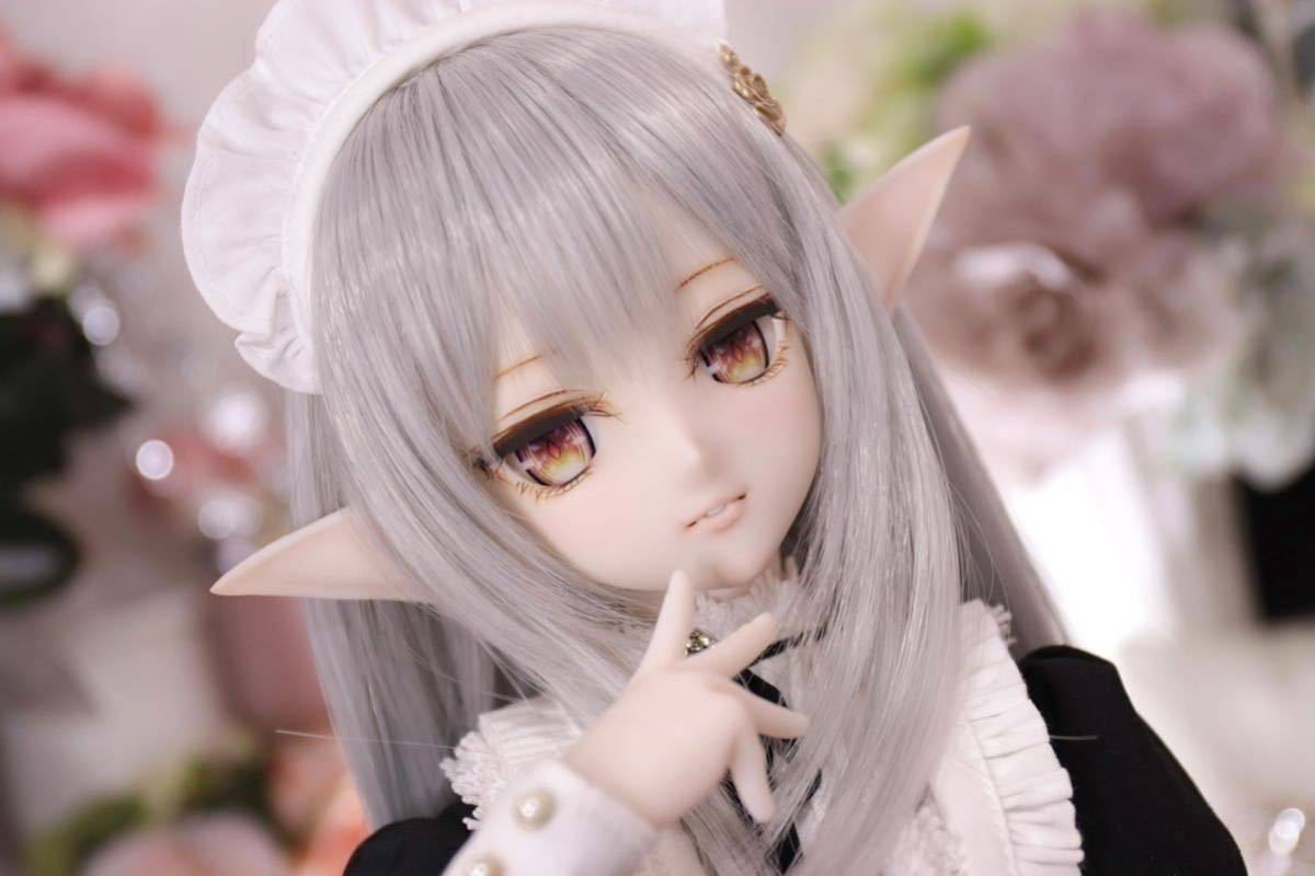 *dolly mellow* DDH-09(セミホワイト肌)カスタムヘッド＋碁石アイ【難あり】ドルフィードリーム _画像2