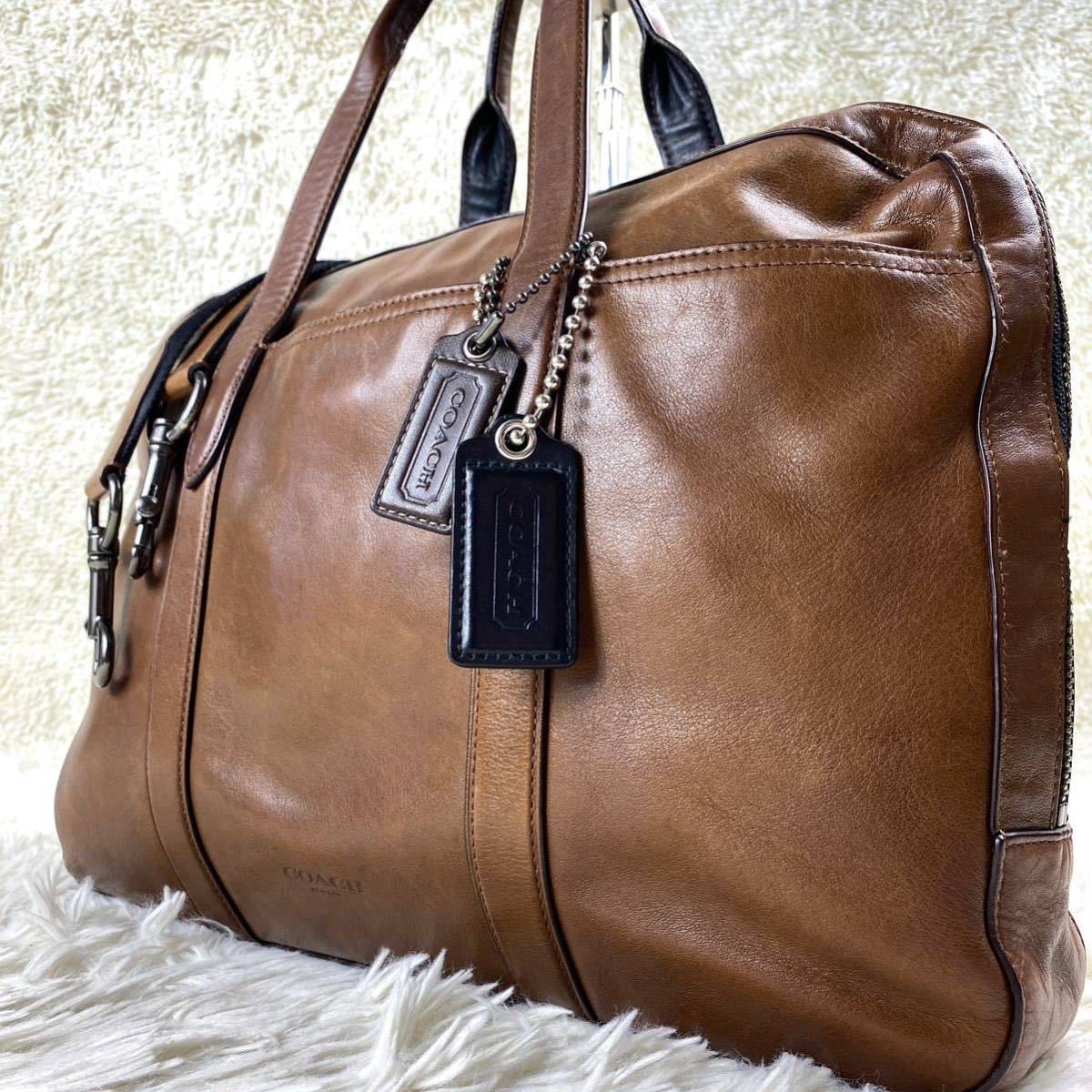1円【高級品】COACH コーチ 2way ビジネスバッグ トートバッグ