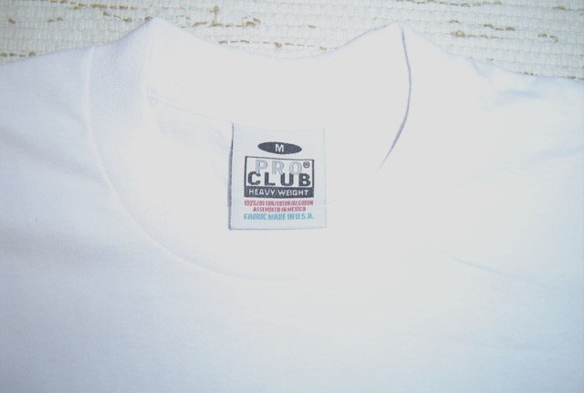 PROCLUB プロクラブ 101 6.5oz 厚地 ヘビーウェイトＴシャツ 無地 半袖 USA パブリック 白 XL メキシコ製 メンズ レディース 人気_画像3