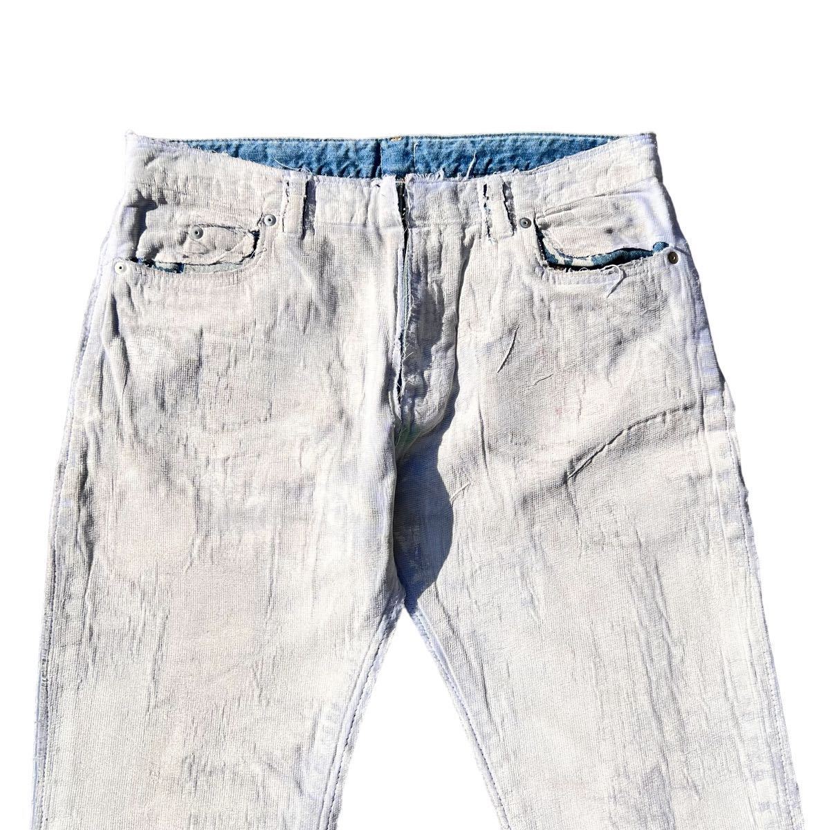 MAISON MARTIN MARGIELA 10 2016SS スリムフィット ペンキ加工デニム 30 メゾン マルタン マルジェラ painted slim pants_画像2