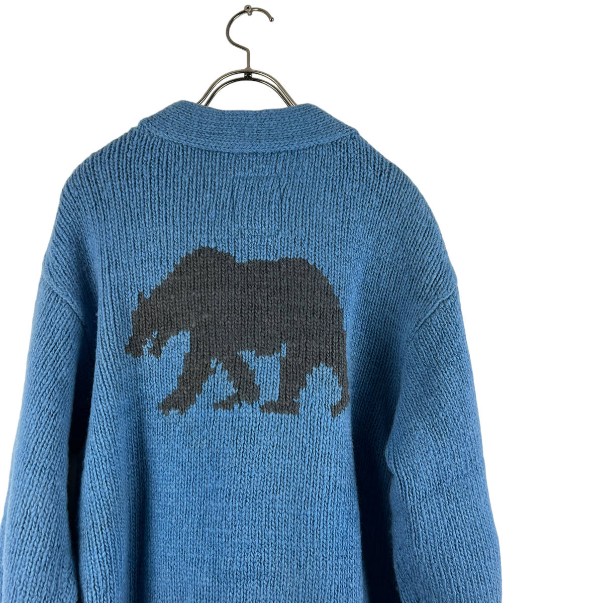 【20%OFF】VISVIM(ビズビム) SELMER LONG Animal Pattern Knit Cardigan (blue)_画像3