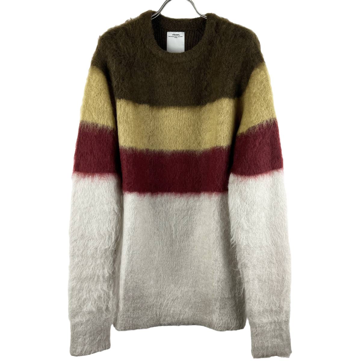 VISVIM(ビズビム) Yellow Red Mixing Color Mohair Knit (khaki)