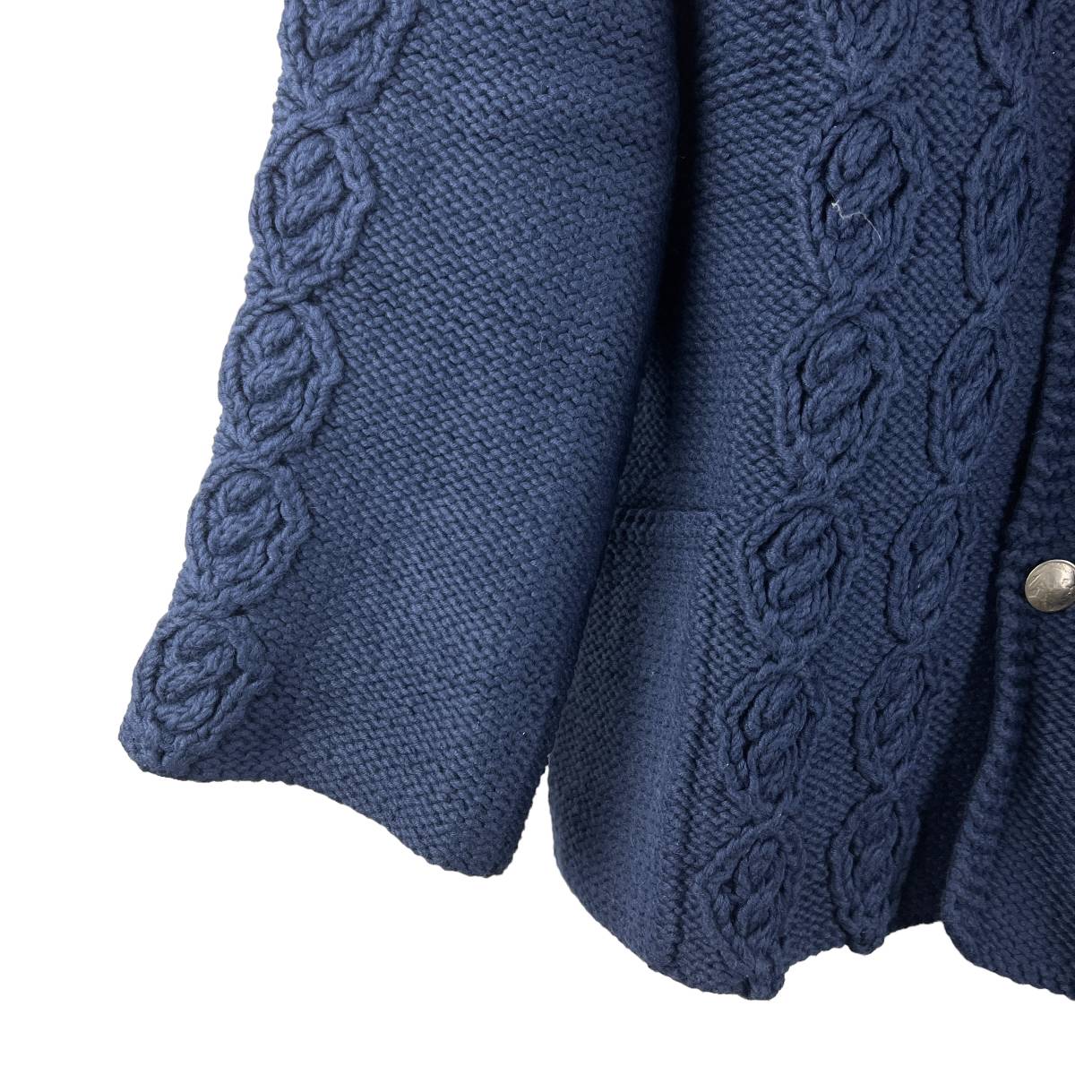 VISVIM(ビズビム) Twist Chain Pattern Knit Jacket (blue)