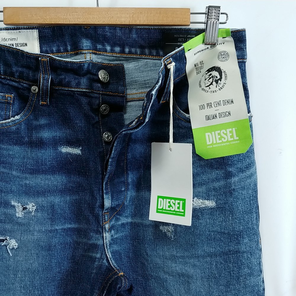 W33L34/【匿名発送】新品 DIESEL ディーゼル サステナブル ジーンズ イタリア製 ストレッチ デニム メンズ ブランド D-MACS 0079P ネイビー