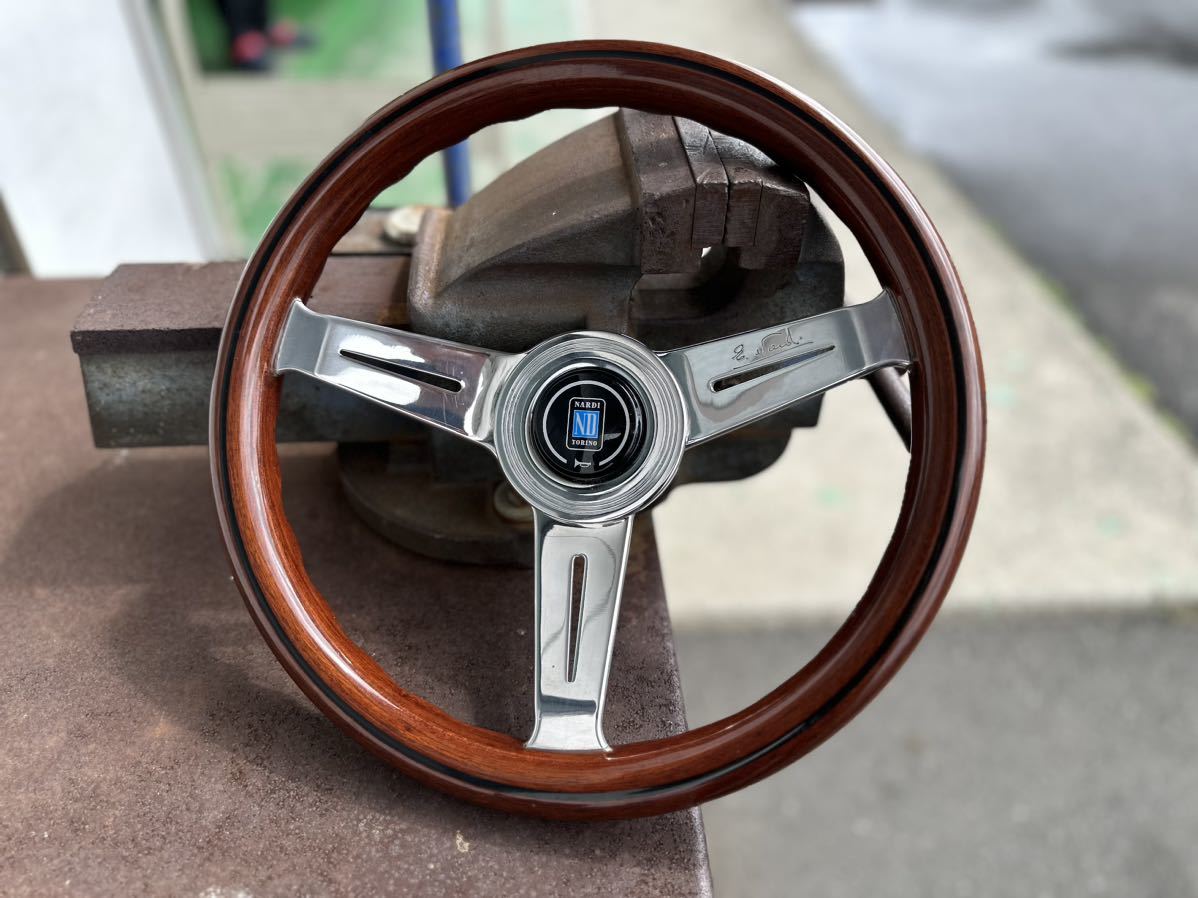 梱包済即納 NARDI ウッドステアリング ナルディ 当時物 旧車 