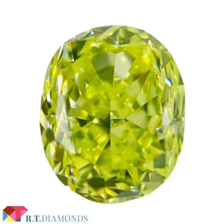 冬バーゲン☆】 INTENSE FANCY YELLOW OV/RT2081/CGL 0.169ct GREEN