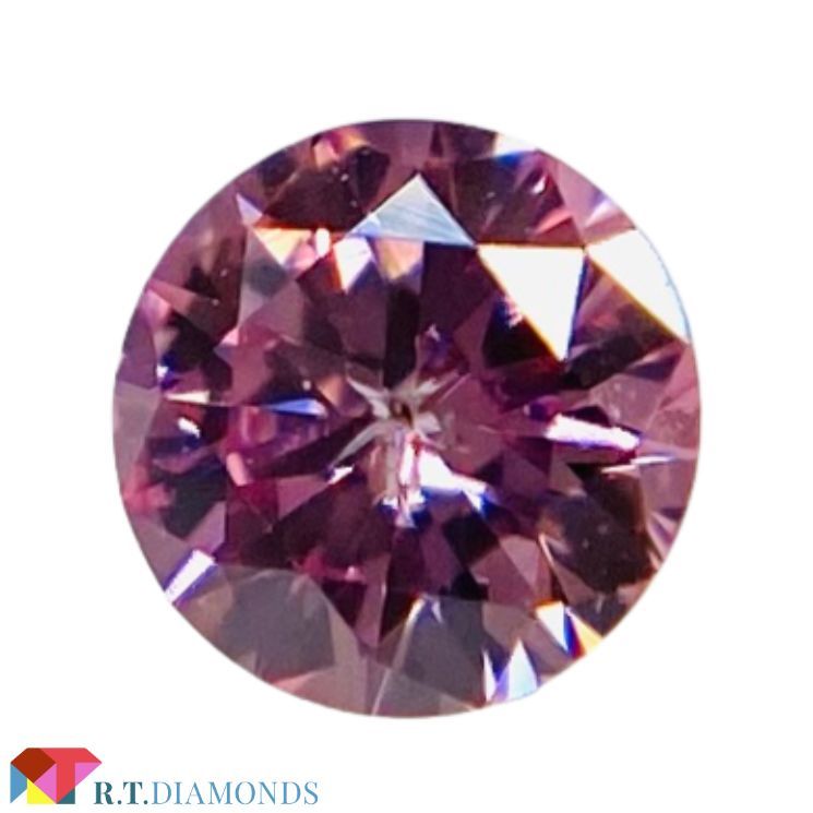 ダイヤモンド FANCY VIVID PURPLISH PINK 0.066ct RD/RT2136/CGL