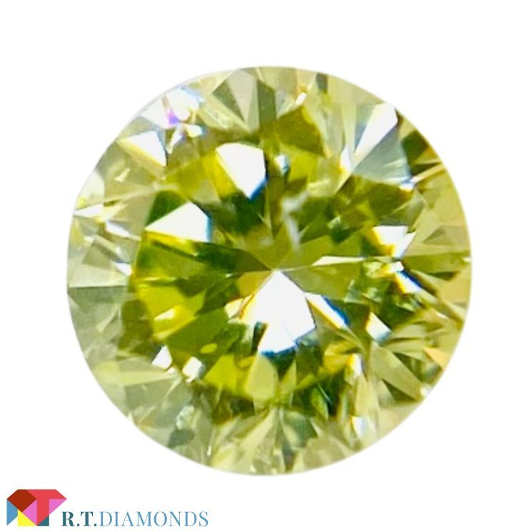 品揃え豊富で FANCY LIGHT GREEN YELLOW 0.090ct RD/RT2104/CGL