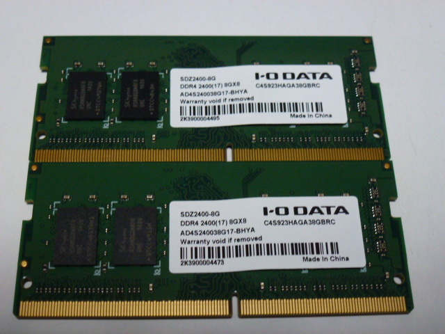 メモリ ノートパソコン用 1.20V I-O DATA SK hynixチップ DDR4-2400
