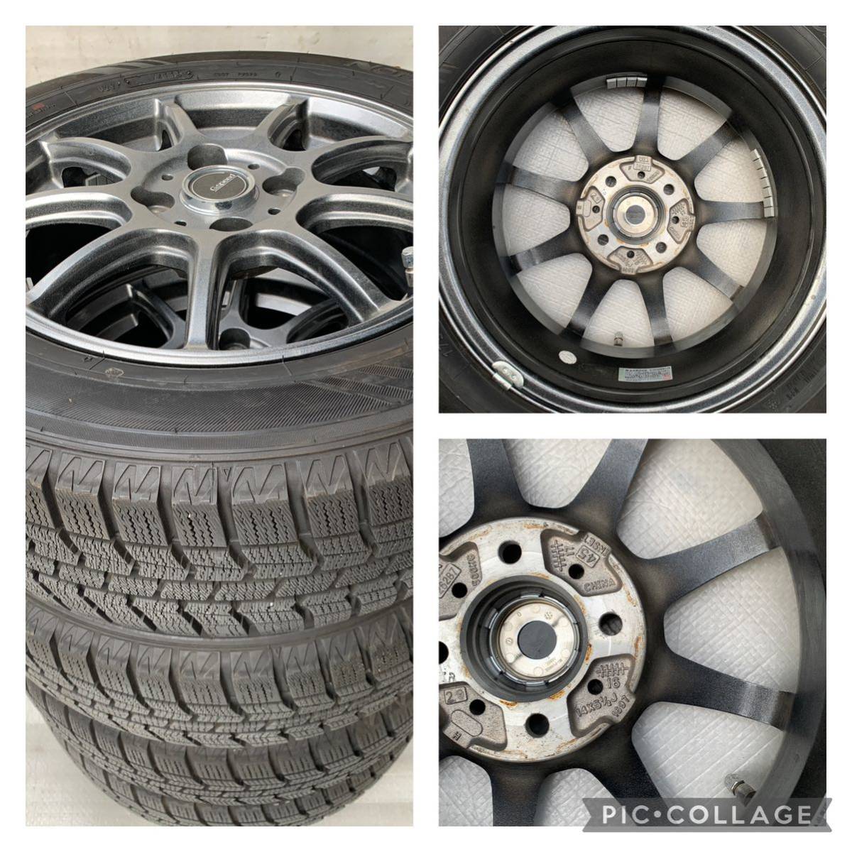 (No-J193)★175/65R14 スタッドレス タイヤ★バリ山★ G.speed アルミホイール 14×5.5J PCD100 +45★4本★ヴィッツ・フィット・ノート等_画像8