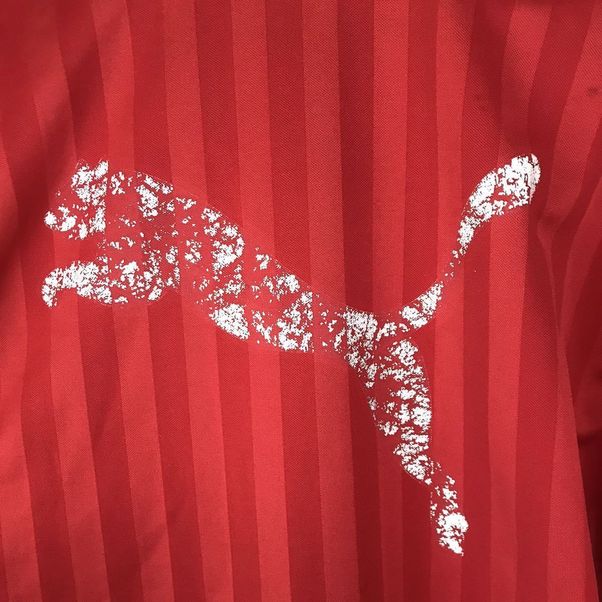 PUMA プーマ 長袖 ジャージ メンズ S〜M 赤 レッド カジュアル スポーツ トレーニング ウェア トラックジャケット ロゴ プリント