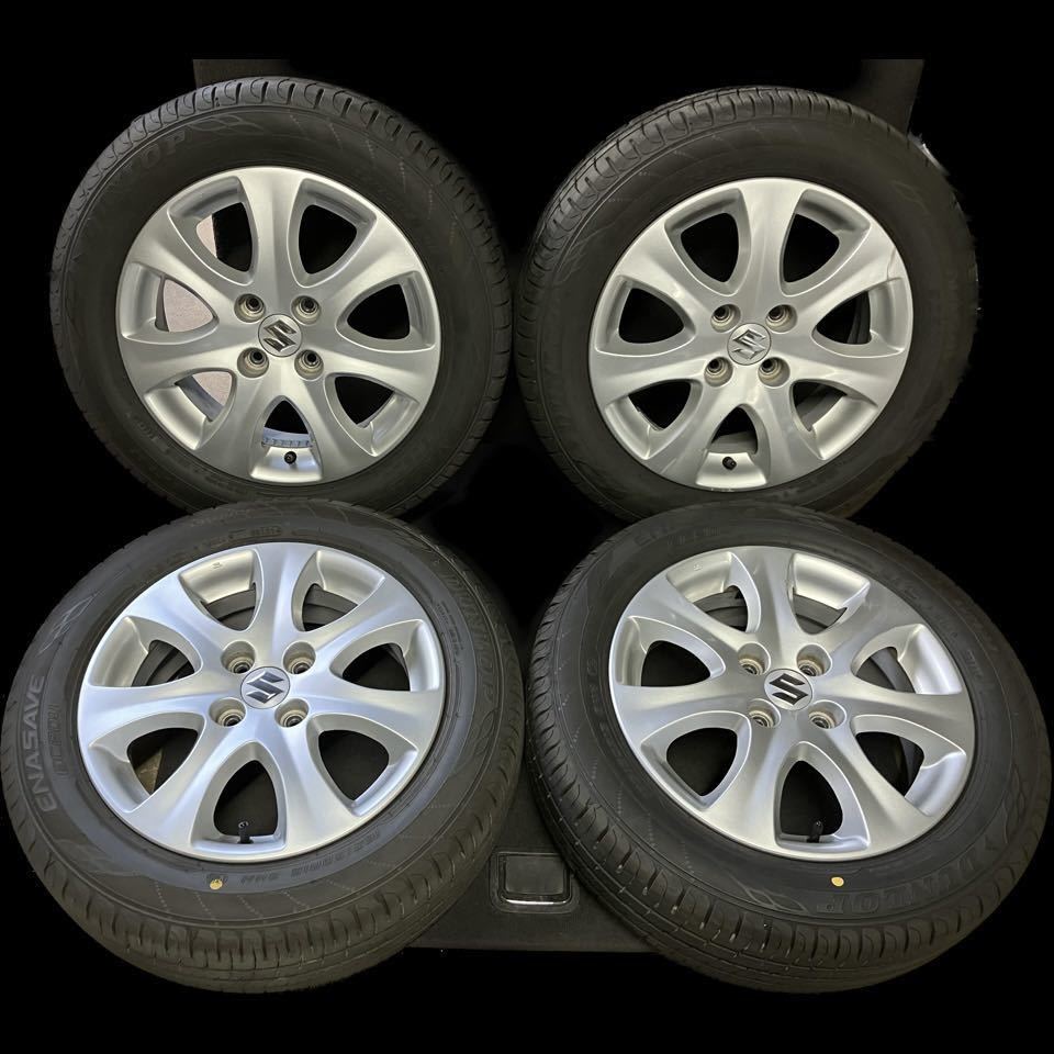 2022年製DUNLOP付 スイフト 185/60R15 5.5J+45 4穴 PCD100 ハブ径54