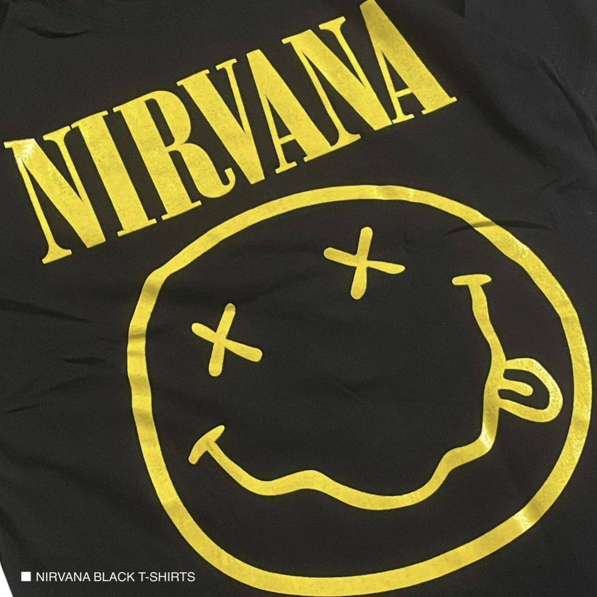 新品 Mサイズ NIRVANA ニルバーナ 半袖 Tシャツ ロック バンドT カートコバーン プリントTシャツ_ロック バンドT