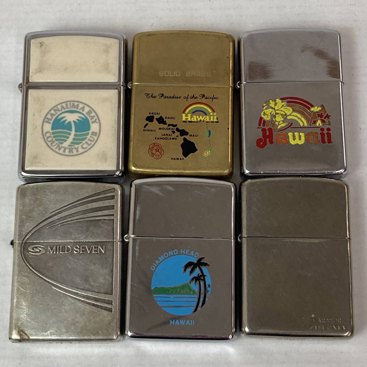 17910) □ 【1円~】ZIPPO ジッポ まとめ 6点 セット ハワイ/ソリッド