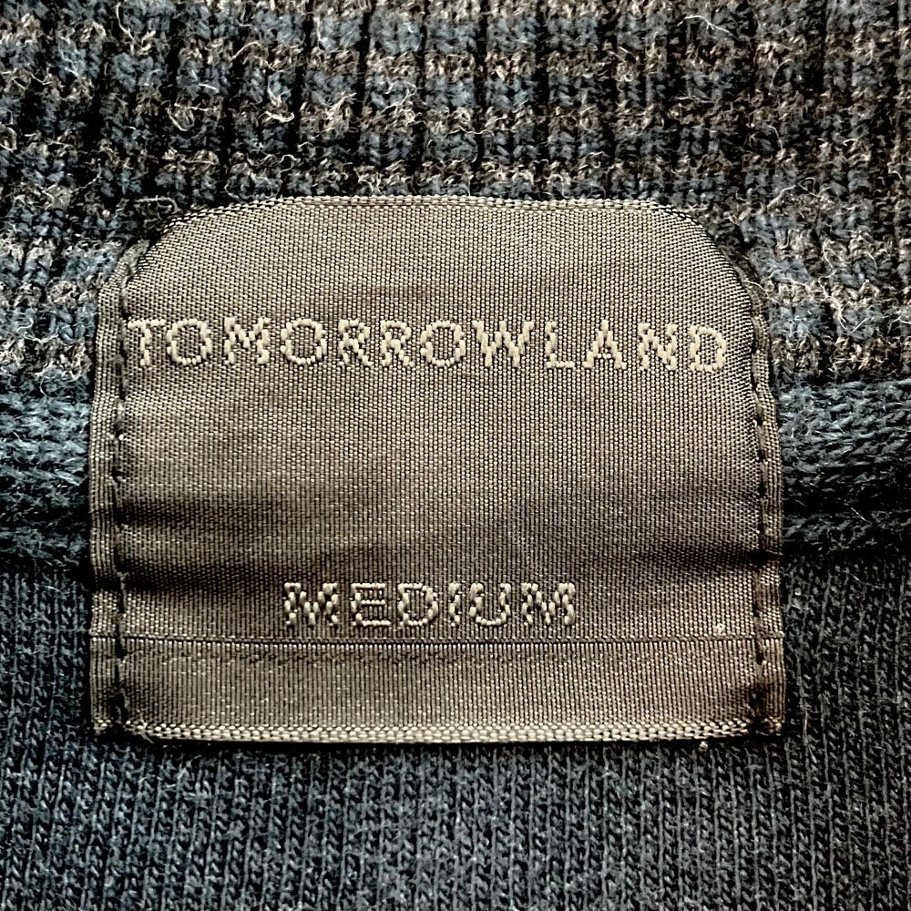 ●TOMORROWLAND トゥモローランド 長袖 スタンドカラーカーディガン メンズ サイズM ネイビー アウター 51034103203 2AB/41113_画像6