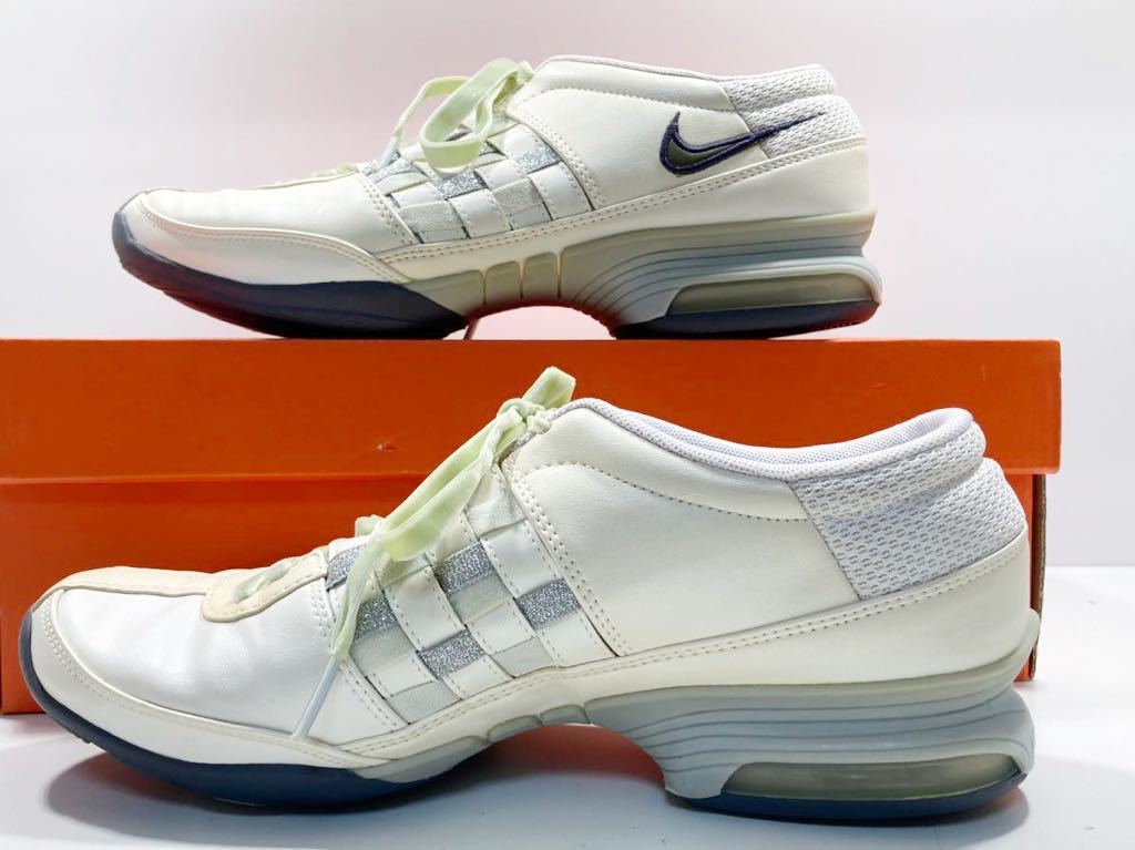 【ag2305013.13】NIKE！ナイキ　MAXAIR ARCHTECH サイズ24cm レザースニーカー ラメ　　ホワイト系　フィトネス用　室内用_画像6