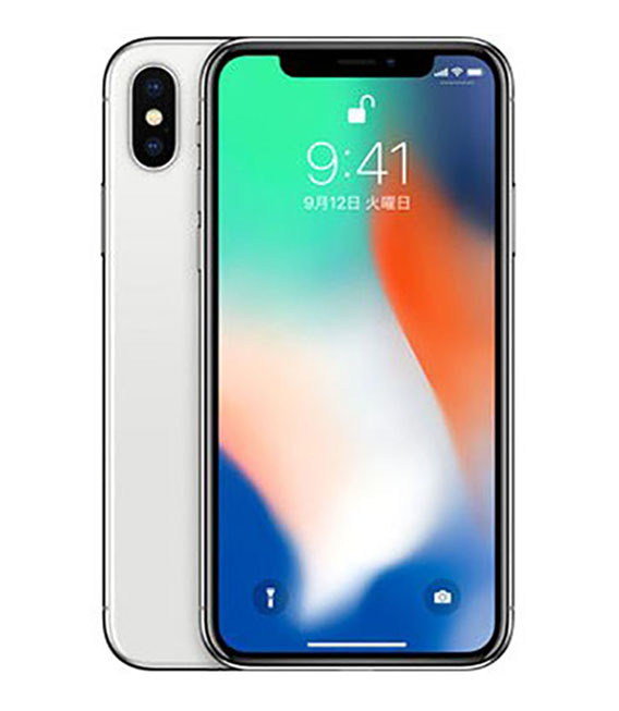 iPhoneX[64GB] SIMロック解除 au シルバー【安心保証】_画像1