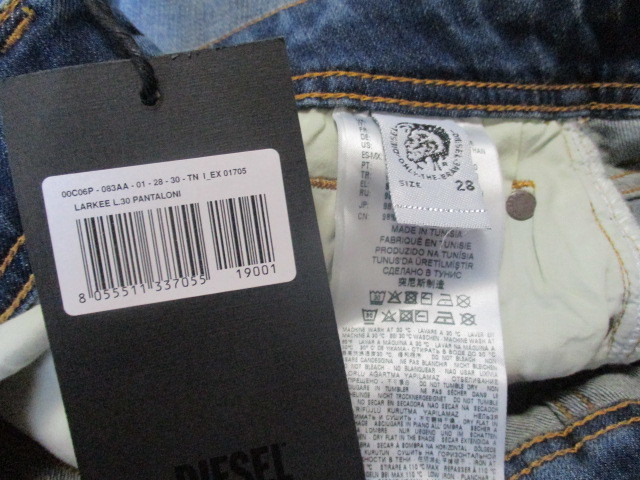 ☆DIESEL/ディーゼル☆新品未使用 LARKEE L.30 サイズ：W28 L30 REGULAR-STRAIGHT デニムジーンズ ローライズ_画像6