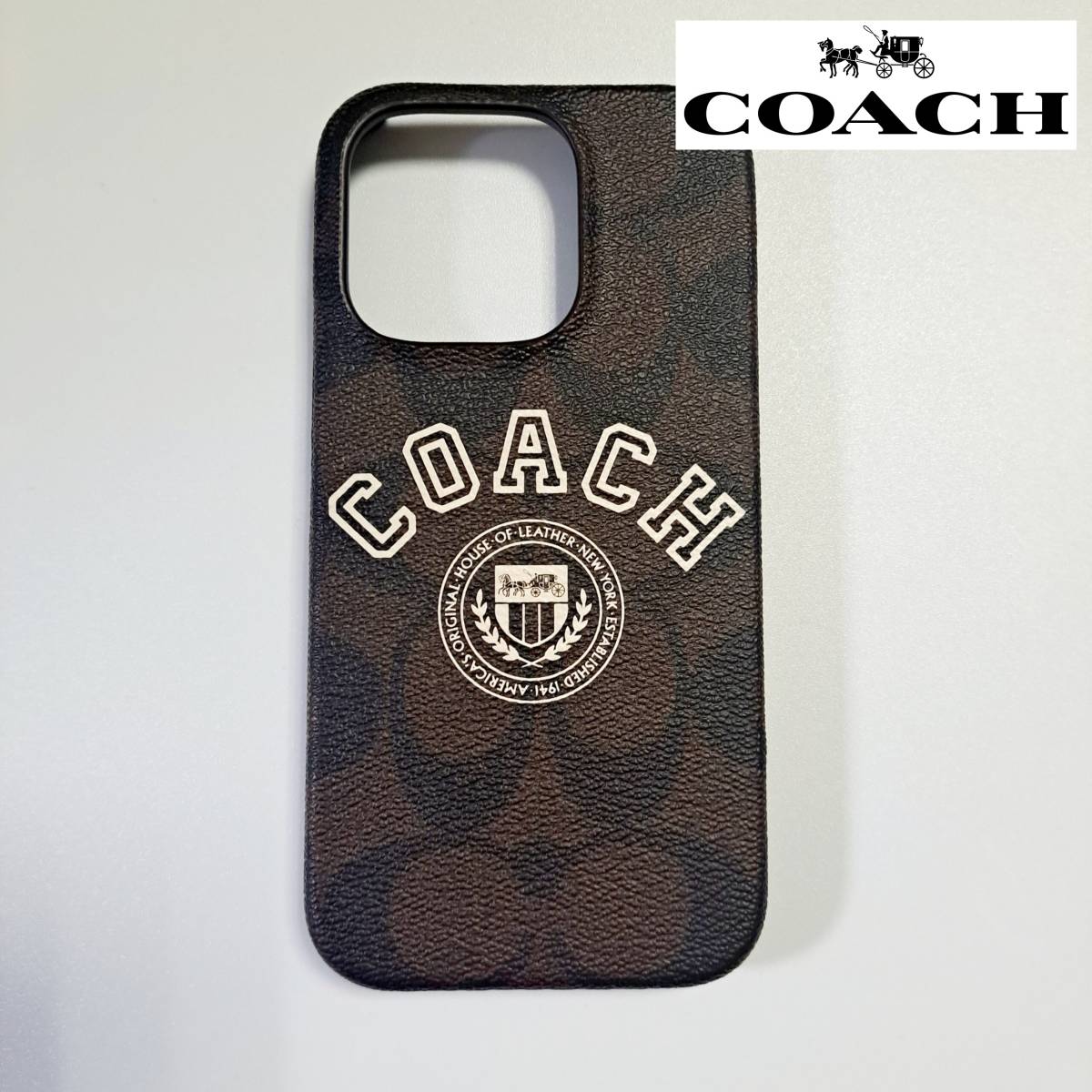 【2022福袋】 【未使用】coach コーチ iPhone14pro iPhoneケース チェスナットチョーク 鑑定済 CO-413 iPhone SE（第2世代）/8/7用