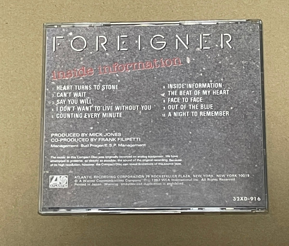 送料込 Foreigner - Inside Information 国内盤CD / 32XD916の画像3