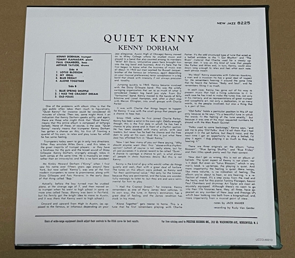 送料込 プラチナSHM-CD Kenny Dorham - Quiet Kenny / 静かなるケニー / UCCO40013_画像4