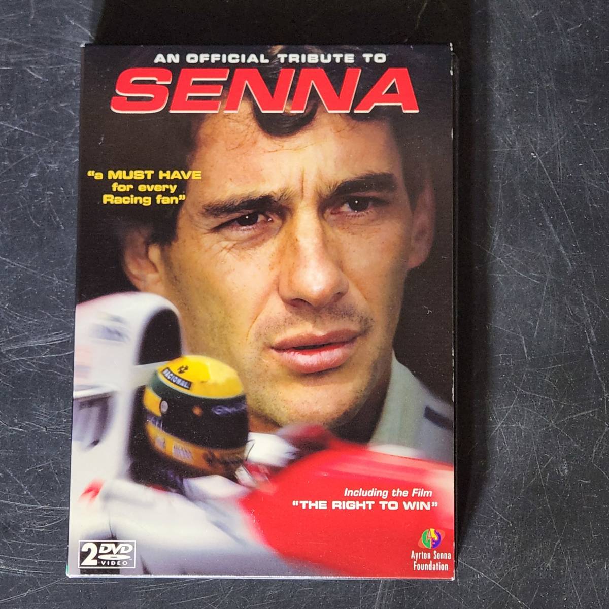 AN OFFICIAL TRIBUTE TO AYRTON SENNA 1960-1994　DVD　ユニバーサル　TOBS 1082.83　マウスパット　ポストカード　外箱付　2枚組_画像1